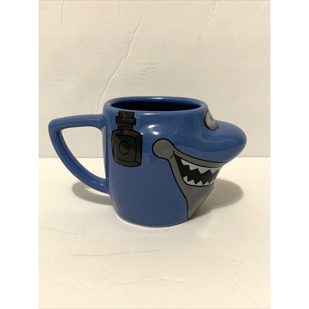 3D Shark Cup Sea Life Blue Mug 12oz Souvenir England UK Merlin Bournemouth
